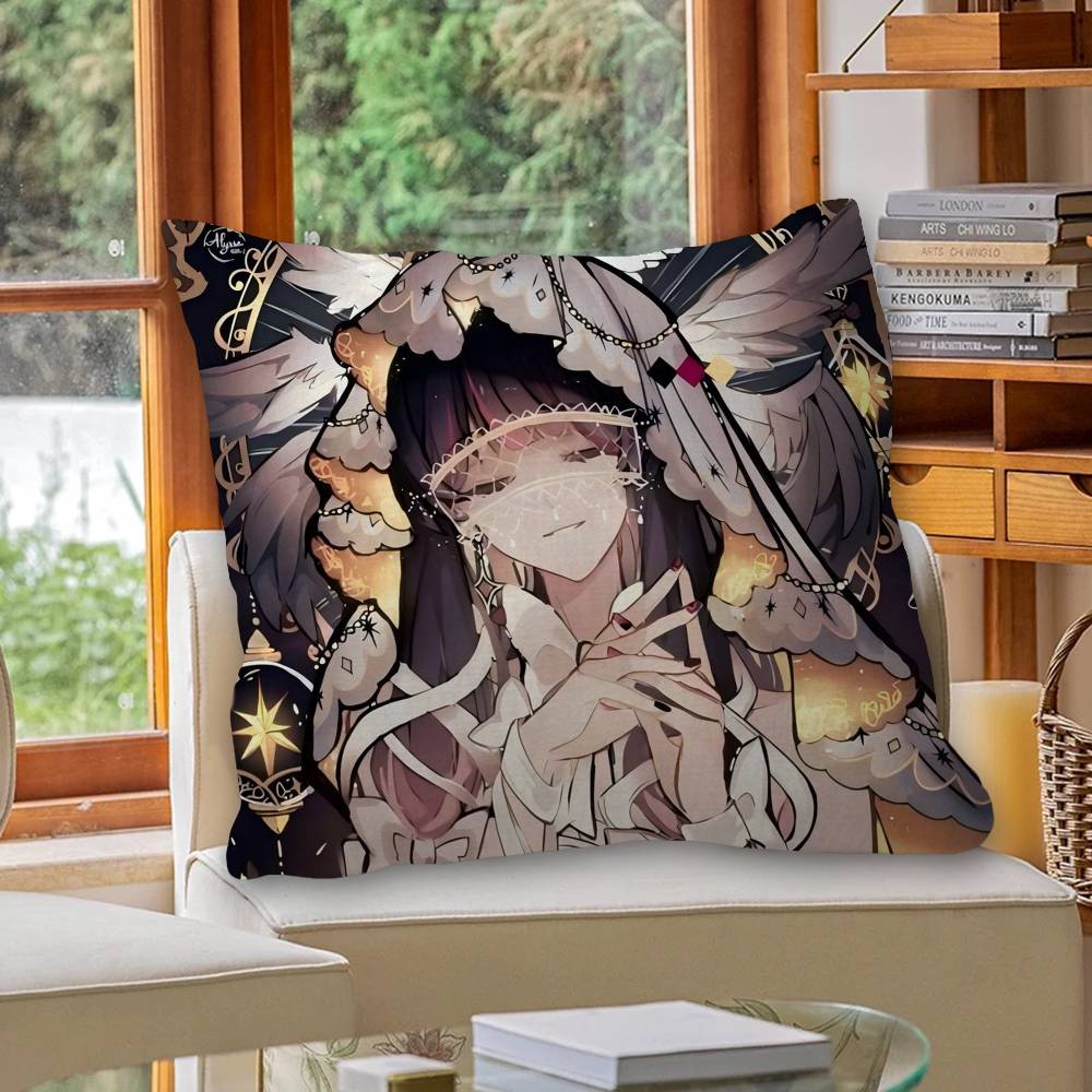Genshin Impact Columbina Cushion Cover Polyester Sofa Cushions Decorative Throw Pillows Home Decoration Pillowcover