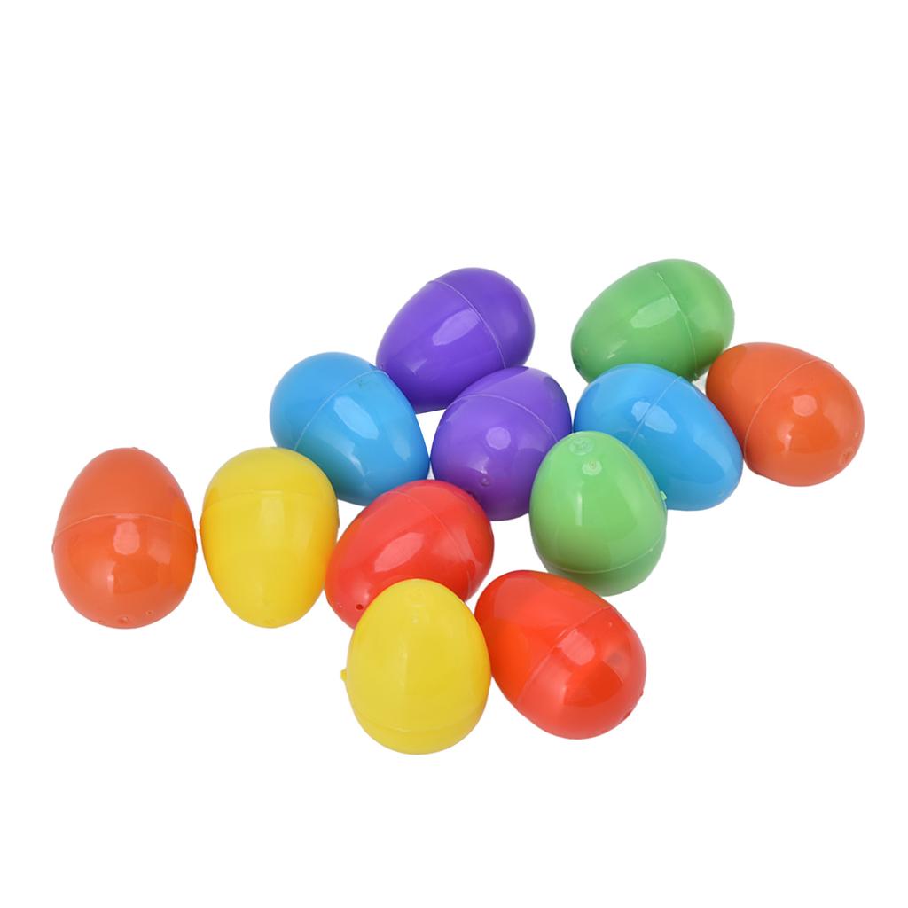 12pcs Easter Eggs Light Up Glowing Decorative DIY Plastic Built In Battery Warm LED Easter Eggs for