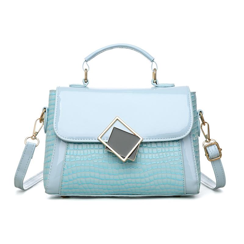 Crossbody Single-shoulder Bag Ladies' Handbag Fashionable Color-blocking Trendy Hand-held Small Square Bag