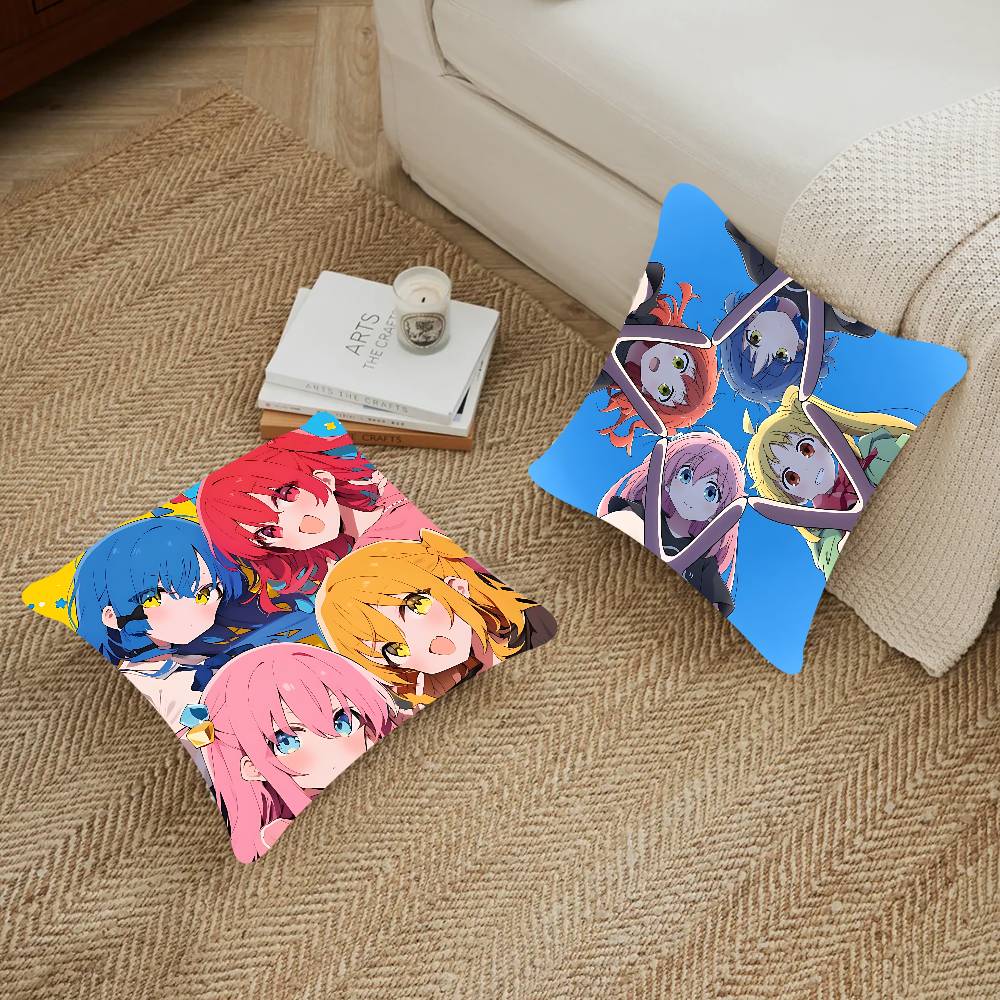 Anime B-Bocchi-The-Rock Pillowcase Toon Gift Cushion Cover Bedroom Home Sofa Chair Seat Decor Pillow Case