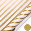 Golden Stripe Gift Wrapping Paper, 50 X 70cm 10 Sheets,  Paper for Birthday, Wedding, Mother's Day, Baby Shower, Easter