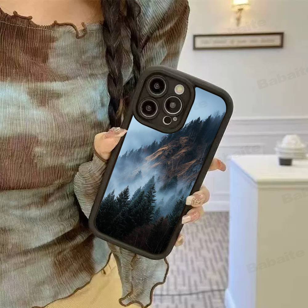Mountain Forest Phone Case For IPhone 17 16 15 13 11 12 14 Pro Max Plus Silicone Cover Shell