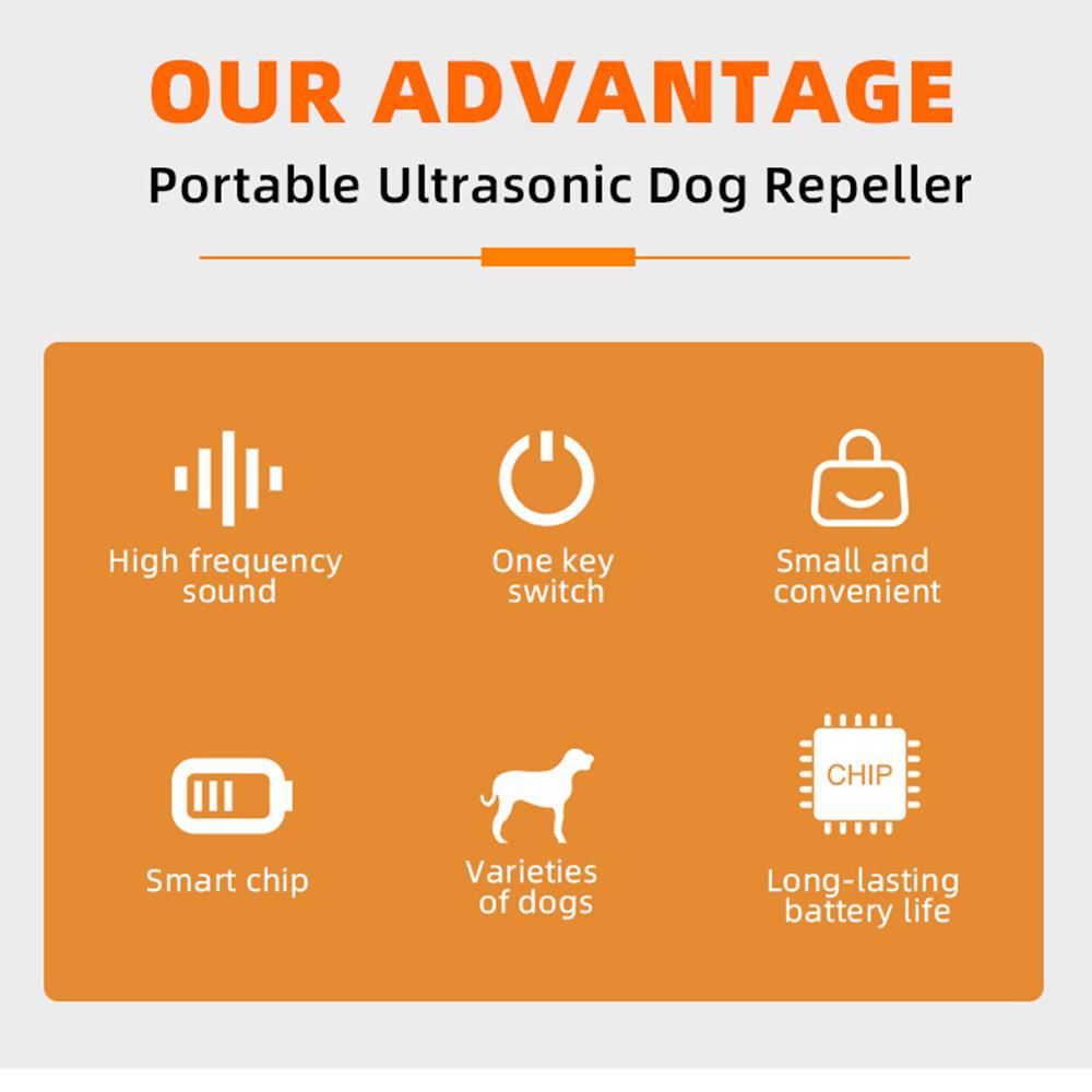 MINI Ultrasonic Dog DRIVER Portable Dog Barking Anti-barking Handheld Dog Barking Controller with LED Light