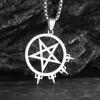Stainless Steel Trinity Celtic Knot Nordic Rune Pendant Necklace Retro Ethnic Irish Knot Lucky Amulet Jewelry for Men