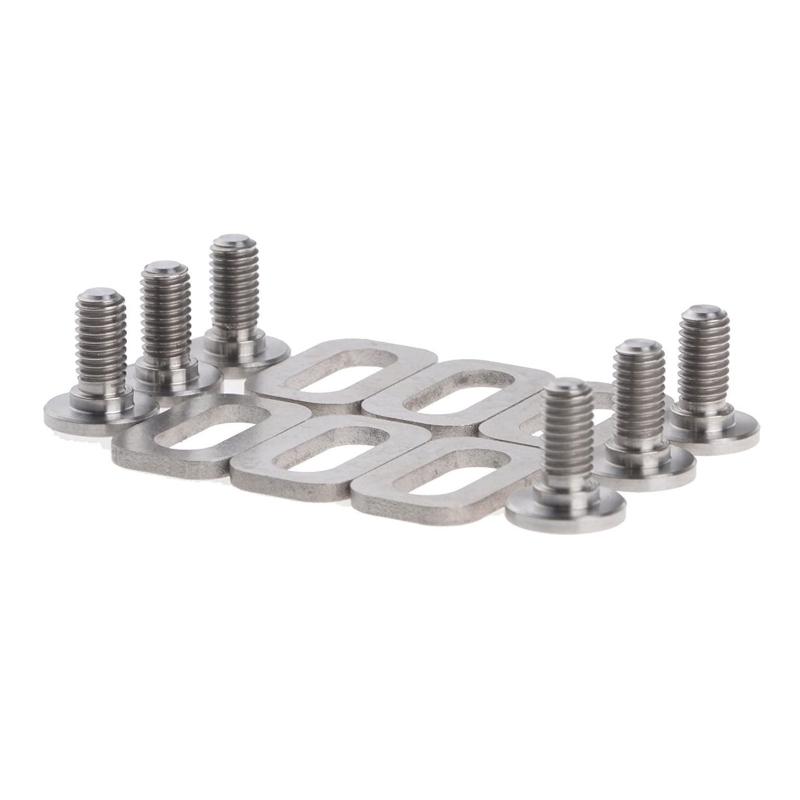 6Pcs Lightweight for Titanium Alloy Bolts Spacers Mountain Bike Pedal Cleats Bolts&Spacer for LOOK KEO Road Bike Accesso