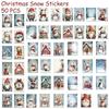 50pcs Christmas Snow Decals for Suitcases, Laptops & Phones - Waterproof & Creative Stickers