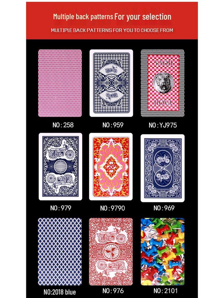 Yaoji 258 Dou Dizhu Guandan Bridge Poker Cards: 100 Decks Premium Playing Cards