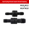 Double Ended Sparks Plug Thread Chaser Kit 10mm-12mm 14mm-18mm Metal Construction For Automotive Repair Motorcycle Maintenance
