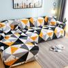 Geometric Elastic Sofa Cover Slipcovers L-Shaped Corner Sofa Couch Cover Armchair Sofa Cover 1/2/3/4 Seater for Living Room 1PC