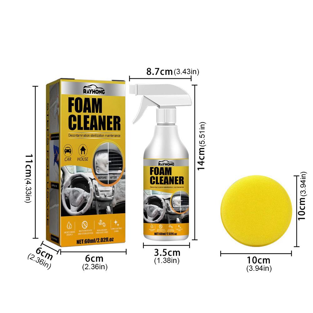 60ml Auto Innenraum Schaumreiniger Multifunktionaler Schaumreiniger Auto Innenraum Starke Dekontamination Auto Innenraum Waschen Pflege