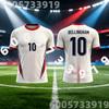 2026 Letní Bellingham Č. 10 Fotbalový dres Fanouškovské suvenýrové tričko Prodyšné Rychleschnoucí Pohodlné Sportovní trénink Rodinné Dětská trička