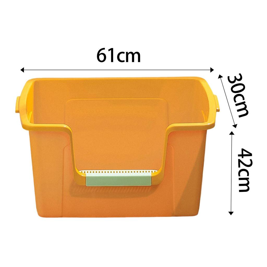 Halboffener Bettpfanne Geräumig Spritzschutz Langlebig Tragbar Kätzchen Sandkasten Katzenklo für Reisen Kleine Große Katzen Kätzchen