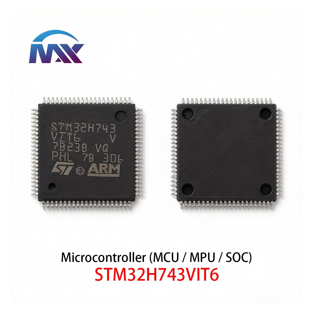 STM32H743VIT6 Microcontroller Ic (MCU / MPU / SOC) High-performance ARM Cortex-M7 MCU with DSP and DP-FPU Featuring 2 MB Flash STM32H743VIT6