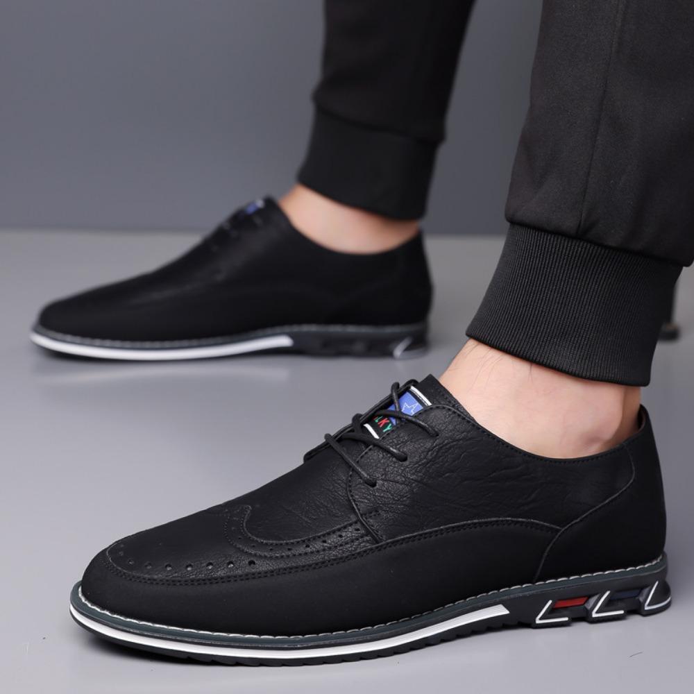 Mens Leather Shoes Casual Big Foot 52 Brogues 50 Business Fashion Comfortable Oxfords