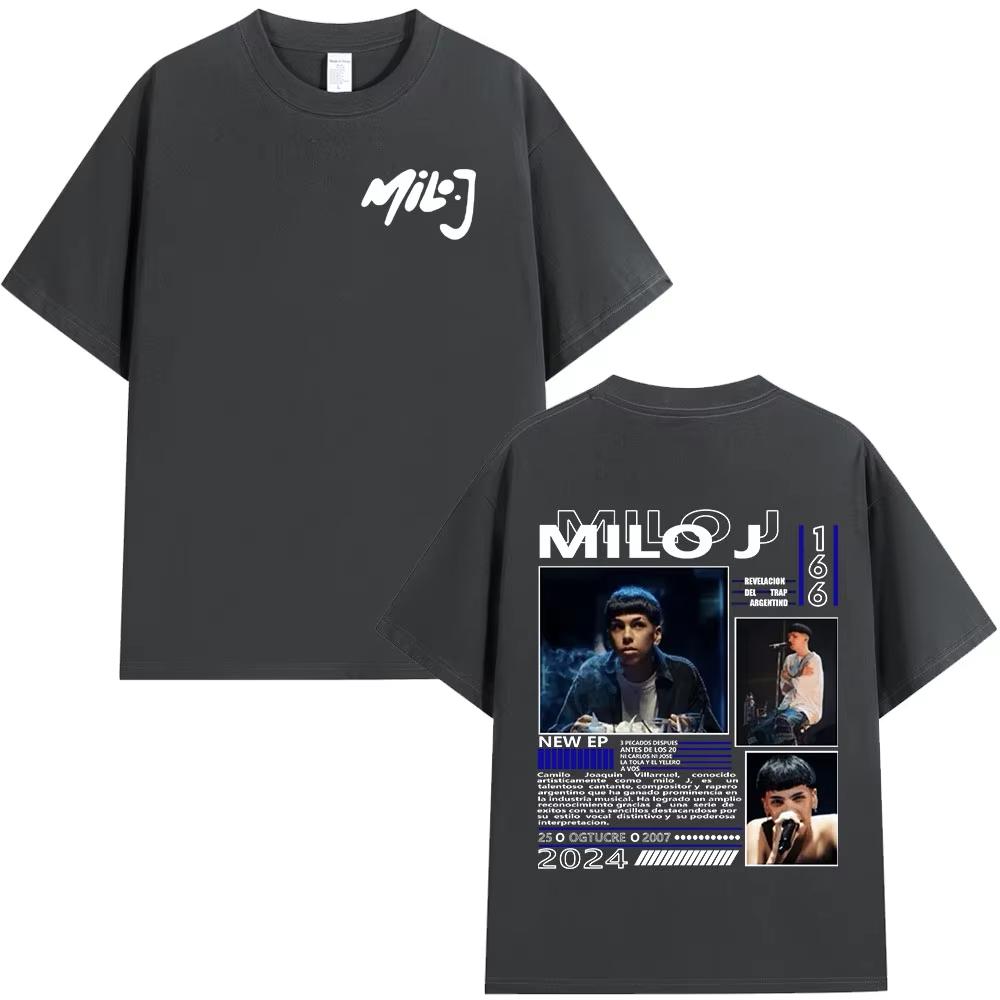 Rapper Milo J 166 Album Merch T Shirt Unisex Unisex Clothing Fashion Hip Hop TShirts Cotton Casual Short Sleeve TShirts Streetwear