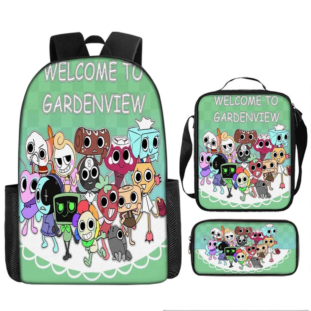 Dandy'S World Student School Bag Dandy'S World Cartoon Cute Backpack Three-Piece Set Satchel Bag Pencil Case