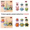 8-12cm Powerpuff Girls Plush Keychains and Bag Small Animal Head Plush Doll Pendant Cute Cartoon Girl Bag Hanging Adorn Toy