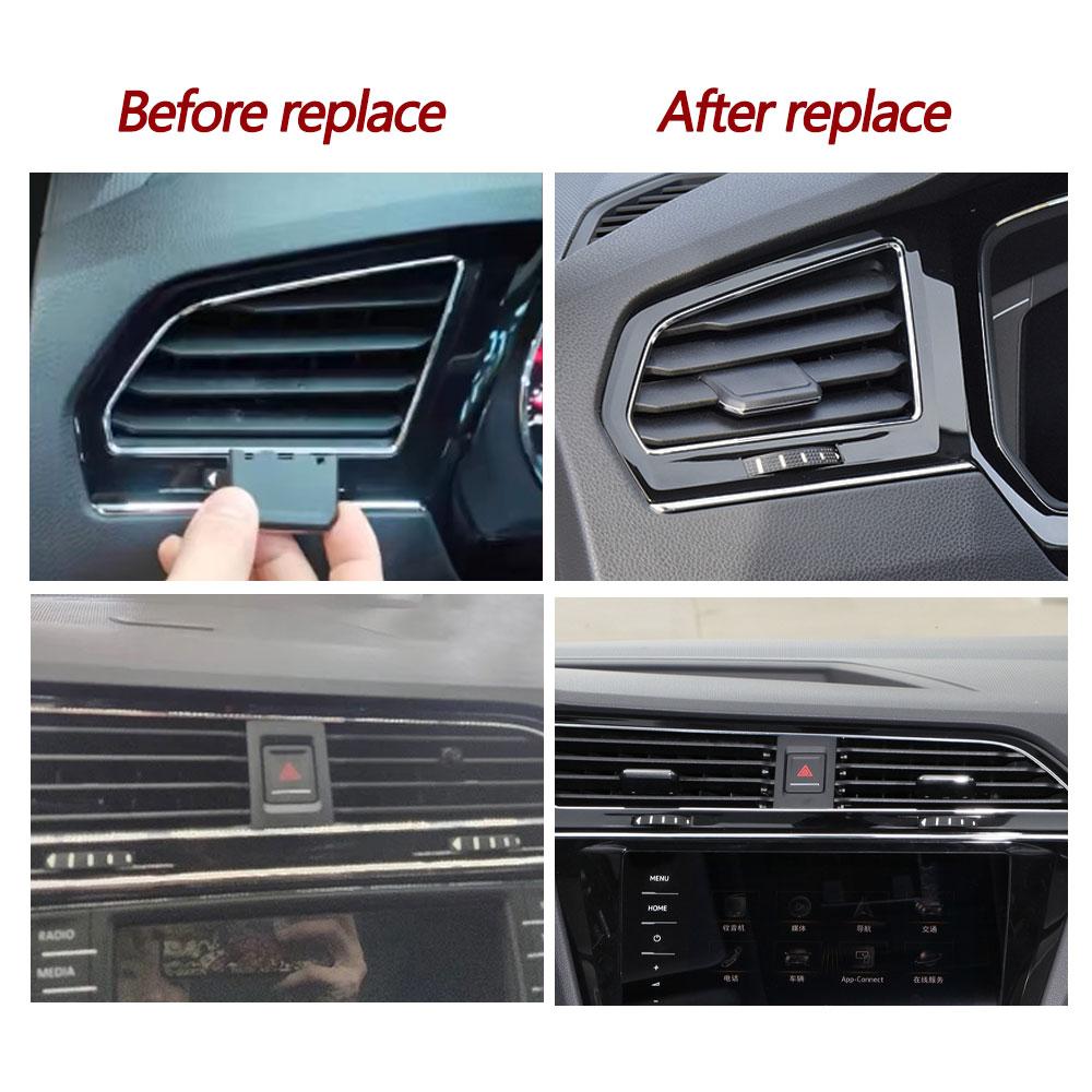 1PC Car Left Right Middle AC Air Vent Grille Air Outlet Tab Clip Slider Adjust Repair Kit For VW Volkswagen Tiguan 2017-2022