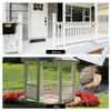 White Plastic Post Sleeve 4x4Inch Interior Diameter Base Trim Easy Install Skirt for Deck Porch Railing Column (4Pack)