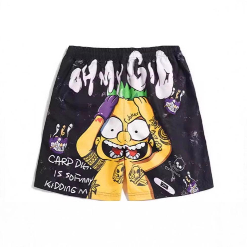 Men's Casual Shorts Outdoor Wear Fun Colorful 3D Printed Shorts Loose Casual Plus Breathable Cool Summer Versatile Shorts