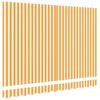 Replacement Canopy Fabric Yellow and White Polyester 3.5 X 2 M