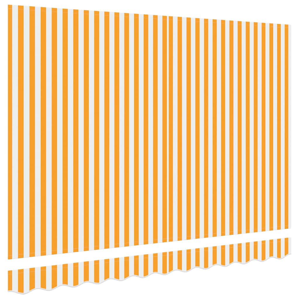 Replacement Canopy Fabric Yellow and White Polyester 3.5 X 2 M