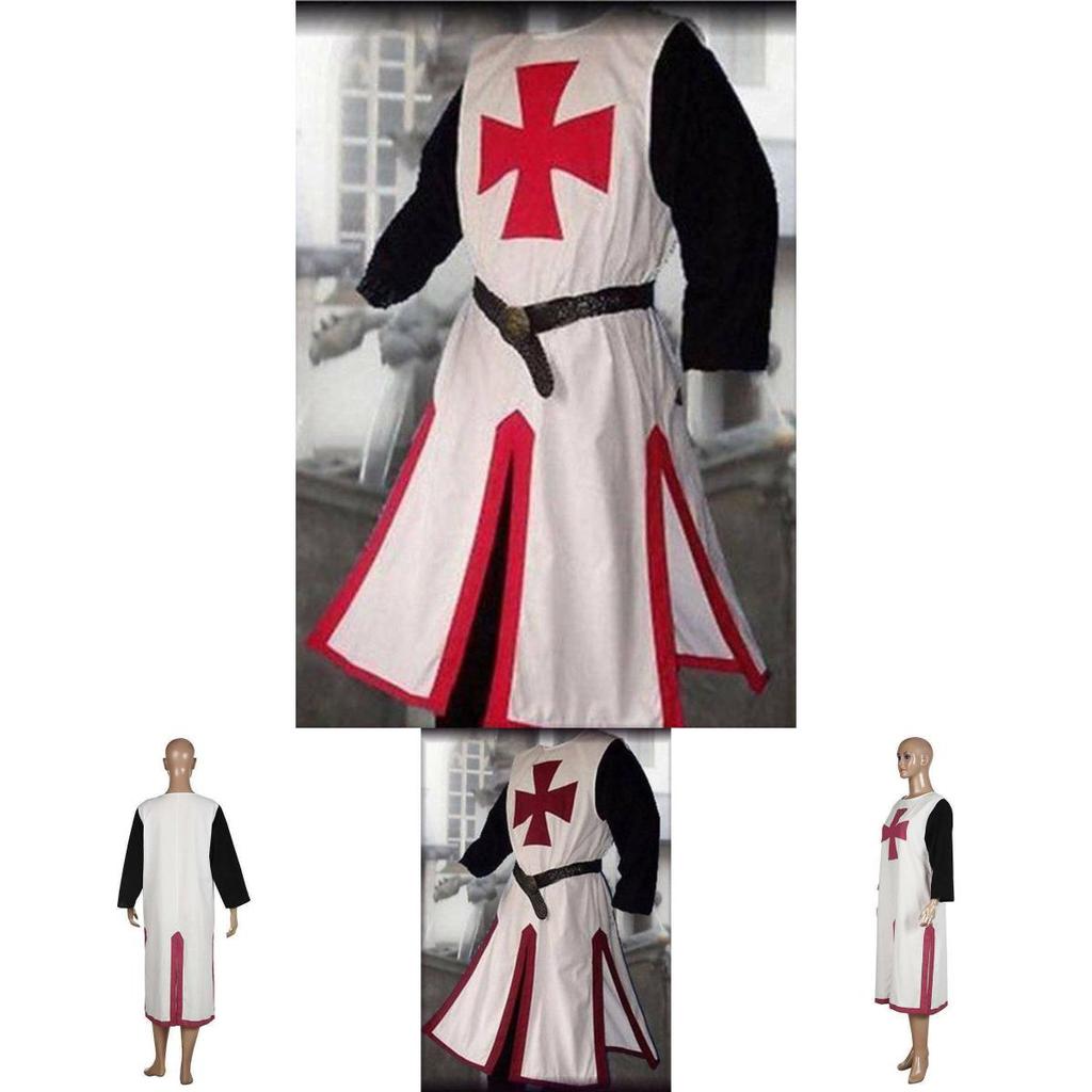 Stylish Medieval Templar Knight Crusader Surcoat Outfit Cosplay Costume