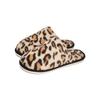 Cross-border spot leopard print fluffy slippers Amazon popular home indoor heating fleece cotton slippers foreign trade wholesale
