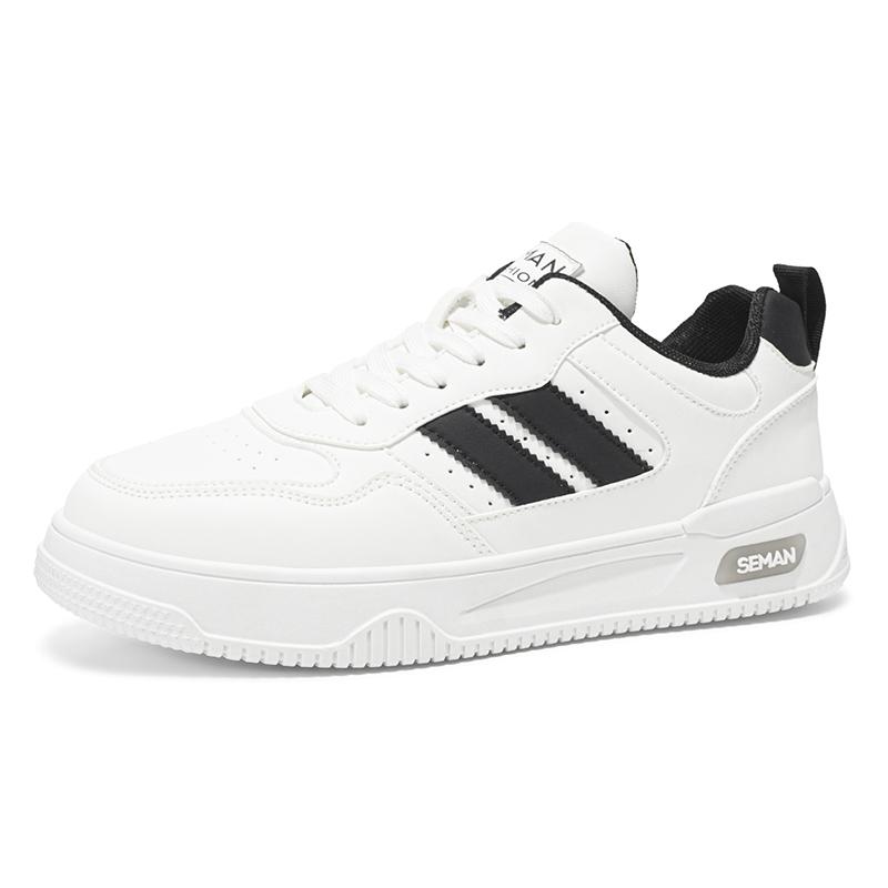 Students' White Shoes Four Season Breathable Soft-sole Non-slip Men's Casual Flat Shoes Fashion Youth Outdoor Sports Board Shoes