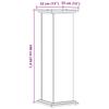 Plant Stand Smoked Oak 33x33x100 cm Wood Based Material