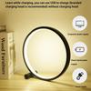 LED Table Lamp for Bedroom Round Acrylic Desk Lamp for Living Room Black/Wh