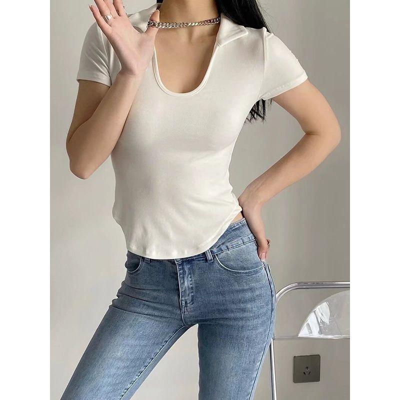

Internet Celebrity Short Sleeve Women s Fancy Dance Yoga Workout Clothes Milky Apricot Color S