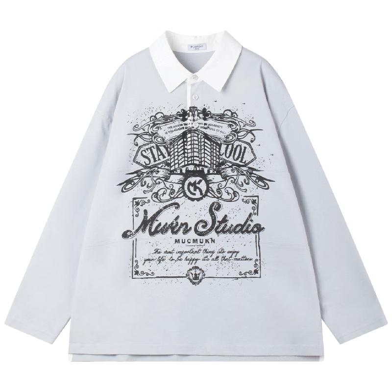 Mucmukn Boys  Urban Graffiti Sorona Cool-Touch Antibacterial Polo T-Shirt 170CM