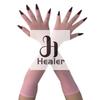 1 Paar Naadloze Mesh Nagelvingerhandschoenen Leuke Handschoenen Cosplay Halloween Nachtclub Dans Bruiloft Feest Accessoires Nagelhandschoenen