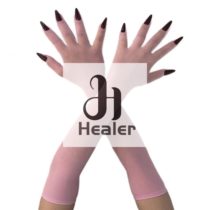 1 Paar Naadloze Mesh Nagelvingerhandschoenen Leuke Handschoenen Cosplay Halloween Nachtclub Dans Bruiloft Feest Accessoires Nagelhandschoenen