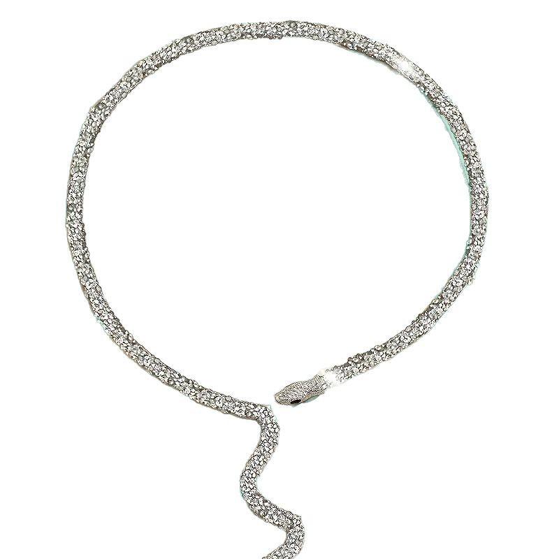 Necklace Spice Girl Sexy Serpentine Twisted Design Wind Necklace Collar Bracelet Adjustable