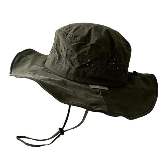 Summer Fisherman Hat, Breathable Mesh Big Brim Quick-Drying Sun Hat, Sweat-resistant Bucket Hat for Hiking Camping Fishing Outdoor Use