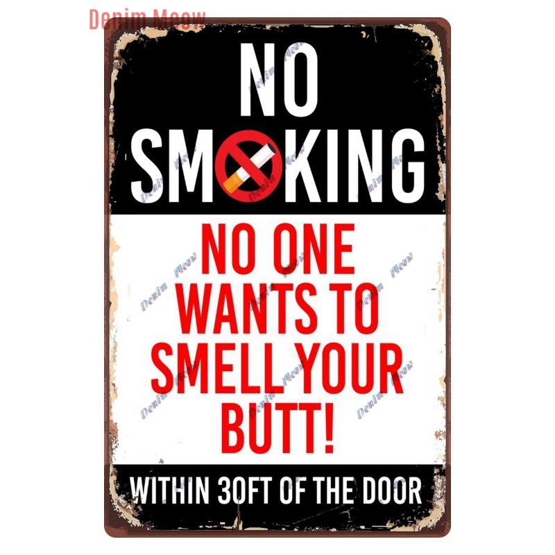 Vintage No Smoking Metal Plaque Free Wifi Tin Sign Public Bar Smoking Area Outdoor Decor Wall Decor WY