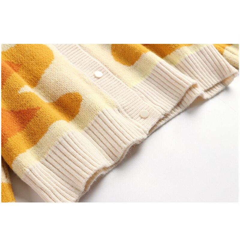 Womens Knitted Cardigan Sweater Autumn Winter Korean Fashion Baggy Long Sleeve Ladies Tops Sense of Design Cropped Sweater Coat