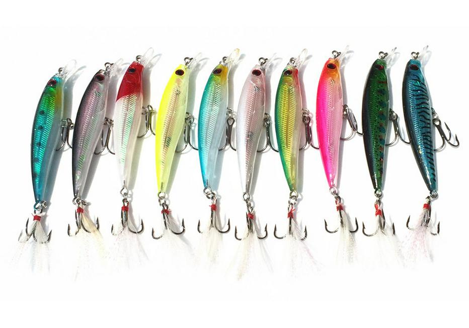 Bionic Minnow Lure: 9cm/8g Long-Casting Fishing Hook Fake Bait