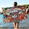 Art T-Takashi Microfiber Blanket Quick Drying Beach Towels Oversized Printing Super Absorbent Pool Towel Blanket