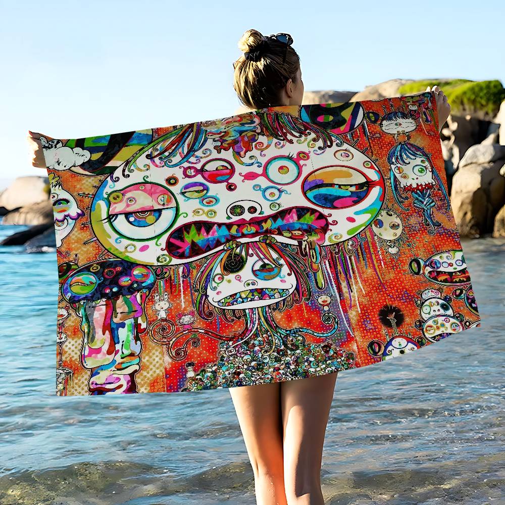 Art T-Takashi Microfiber Blanket Quick Drying Beach Towels Oversized Printing Super Absorbent Pool Towel Blanket