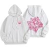 Oversized Gothic Hoodie Women With Floral Print Loose Fit Long Sleeve Pullover Sweatshirt In Black Gray Khaki Navy Pink Sky