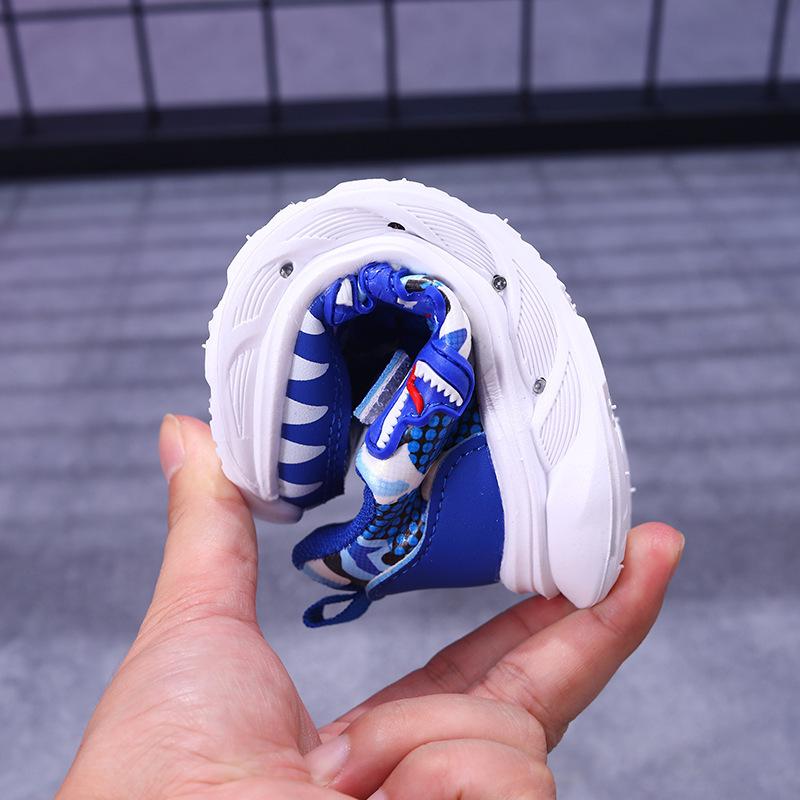 MGO LED Verlichte Tyrannosaurus Rex Sportschoenen voor Jongens, Leeftijd 1-6 – Perfect voor Lente- en Herfstavonturen