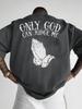 Urban Faith Inspired Tee with Only God Can Judge Me Text and Praying Hands Print 100 Cotton Unisexs Tshirt Summer Casual Wear