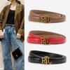 Women's Genuine Leather Skinny Waist Belt - Versatile Decoration for Jeans and Casual Pants.