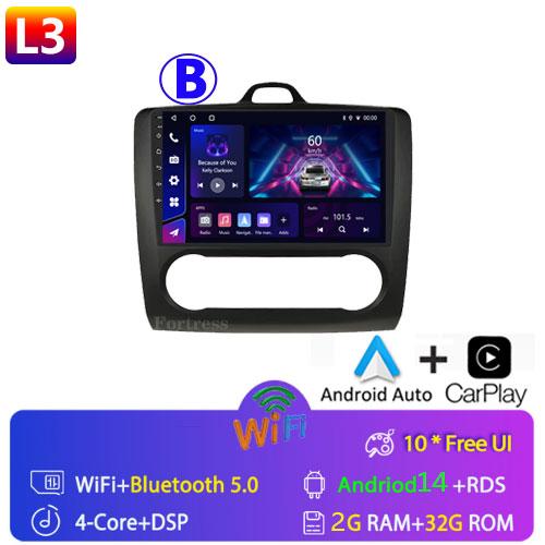 9" 2 Din 4G+WiFi Car Radio for Ford Focus Exi MT Mk2 MK3 2004-2011 Multimedia Player Android 13 GPS Navigation Head Unit