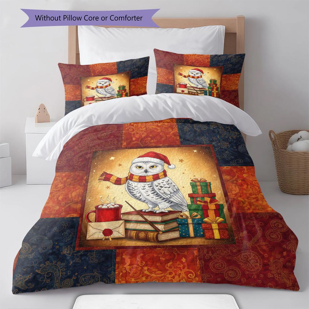 Cartoon-Muster Bettwäsche Steppbett-Set Bettbezug Kissenbezug Heimdekoration Geburtstagsgeschenk (1 Bettbezug + 2 Kissenbezüge, ohne Füllung)