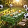 Soccer Grass Design Football Theme Tablecloth Plastic Soccer Banner  Party Decorations