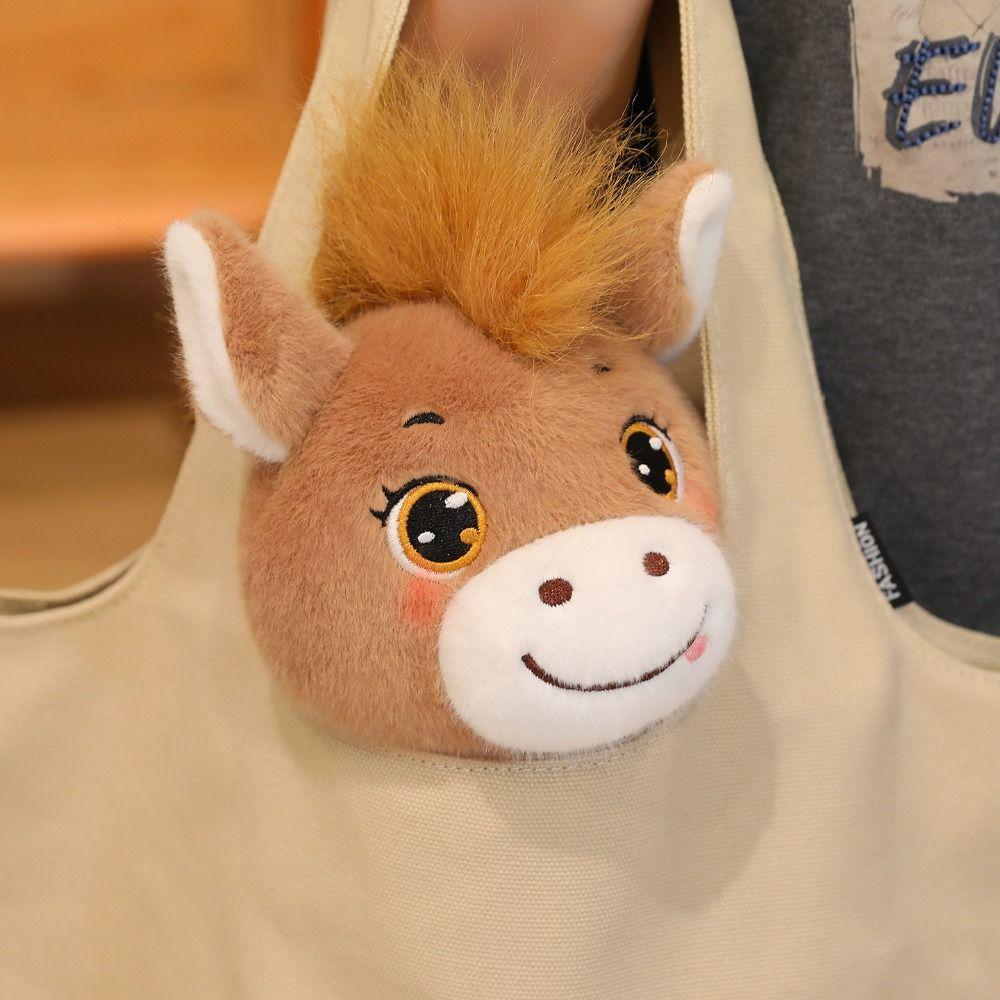 Soft Horse Animal Stuffed Toy PP Cotton Horse Plush Doll Pentant  Chinese New Year Gift